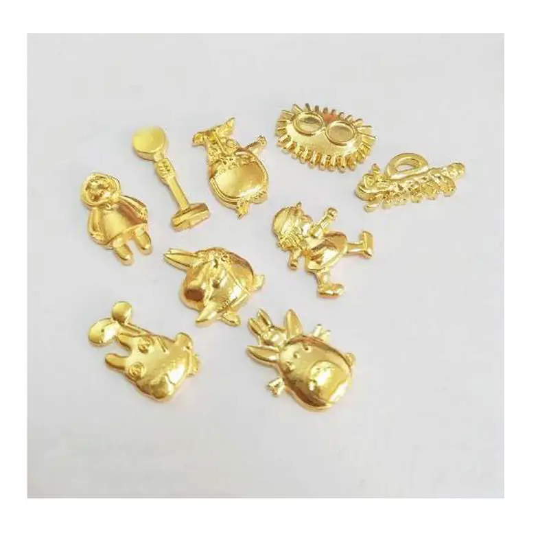 

9pcs Kawaii Mini Golden Metal Jewelry Pendant Accessories DIY Charms Decor Handmade Stuff Findings UV Resin Craft