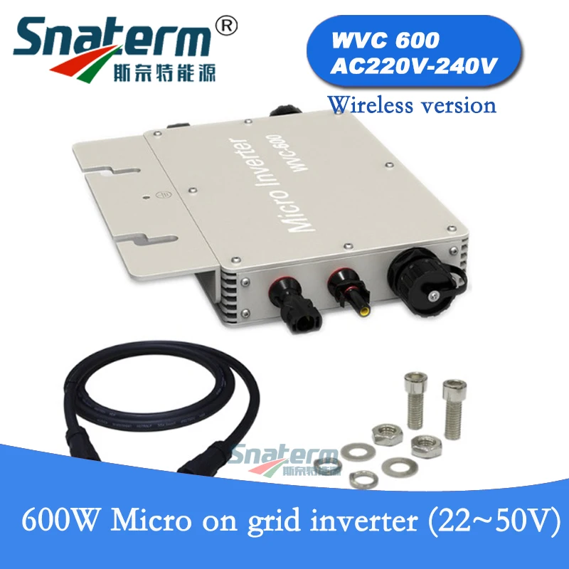 WVC 600 Вт MPPT микро сетчатый инвертор мощности AC 110 В/600 в Инвертор солнечной энергии