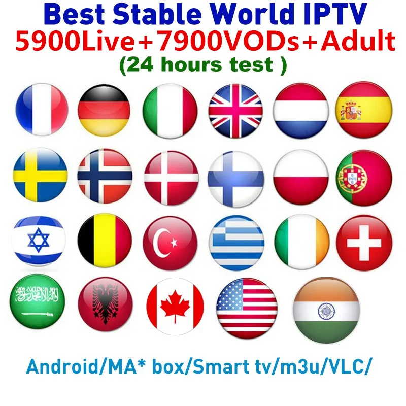 Реселлер 6000Live+ 7900VODs 1 год IP tv M3U Smart tv Android взрослая панель управления IP tv Fance Португалия Бельгия Франция Испания Великобритания