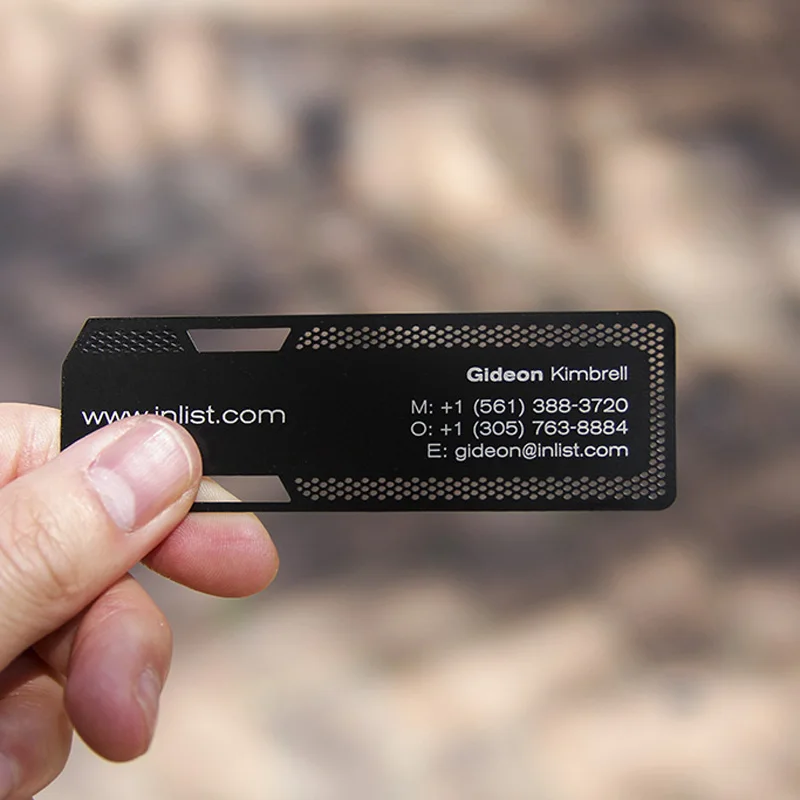 Металлическая черная карточка для членства в недвижимости VIP | Канцтовары офиса и