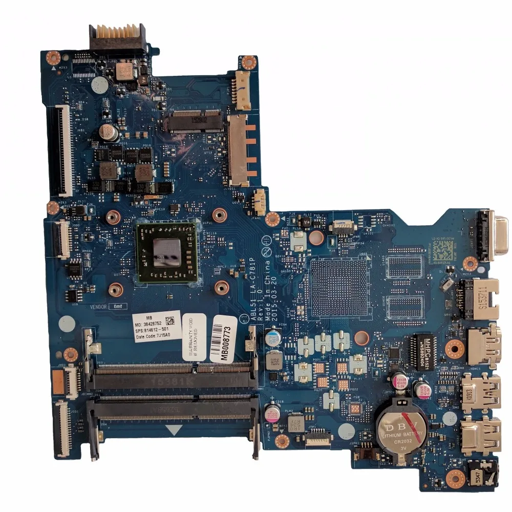 LAOKE для hp 255 G4 Материнская плата ноутбука W/для A8 7410 Процессор 814612 501 ABL51 LA C781P DDR3