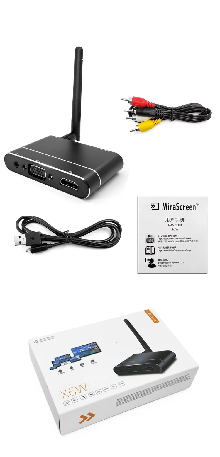 KuWFi ТВ палка беспроводной ключ HD дисплей ключ приемник WiFi зеркало коробка HDMI VGA AV выход Miracast Airplay отзеркаливание DLNA