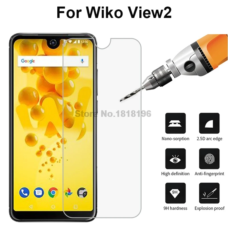 

1PC 2PCS Glass For Wiko View2 Tempered Glass 9H Premium Protective Glass Screen Protector For Wiko View 2 6.0" Mobile Phone Film