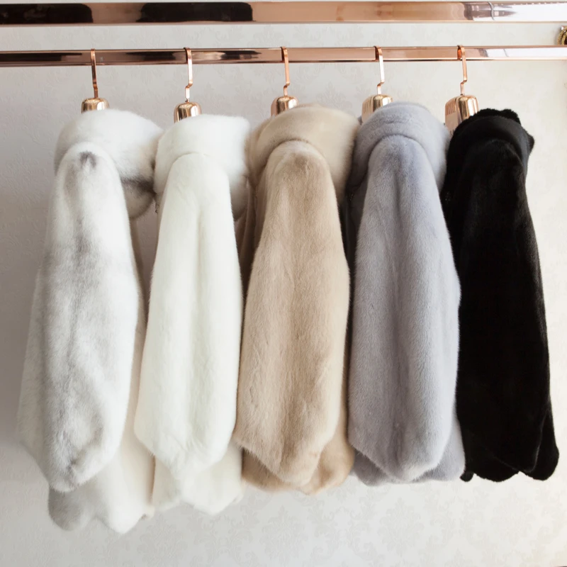 Женская шуба из натурального меха норки теплая с капюшоном|mink coats|mink hoodladies mink coat |