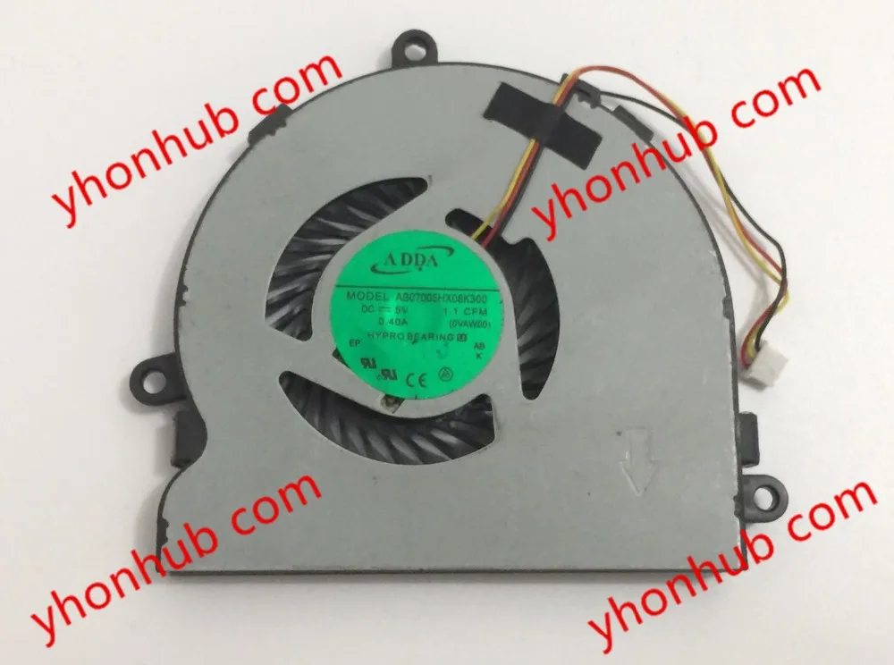 ADDA AB07005HX08K300 DC 5V 0.40A 3-wire Server Laptop Cooling Fan
