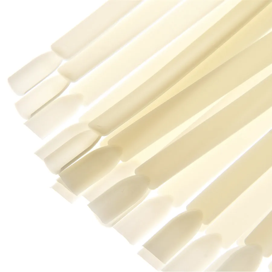 50 шт./упак. Акриловые искусственные накладные ногти веерообразные для дизайна