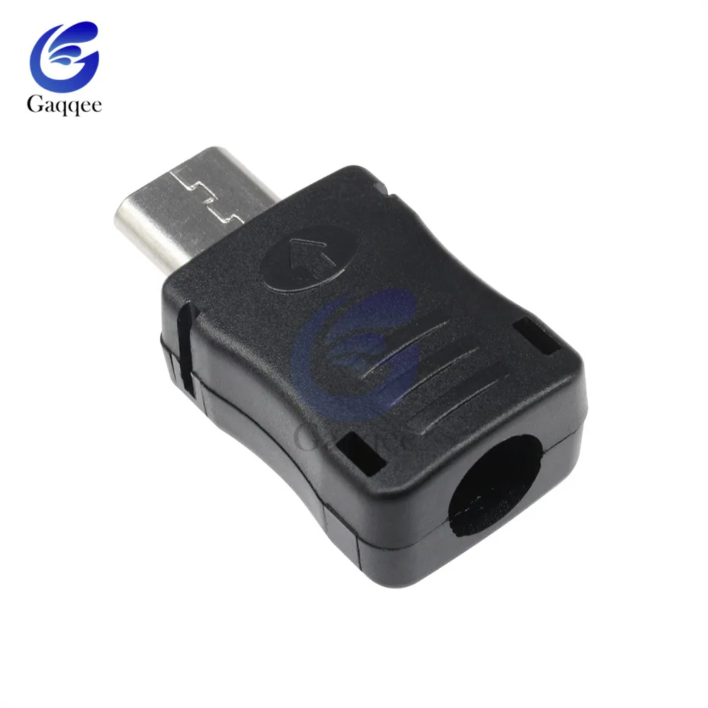 10 шт./лот USB папа 5 Pin с оболочкой пластиковый корпус Micro разъем Jack Tail Phone Plug Sockect