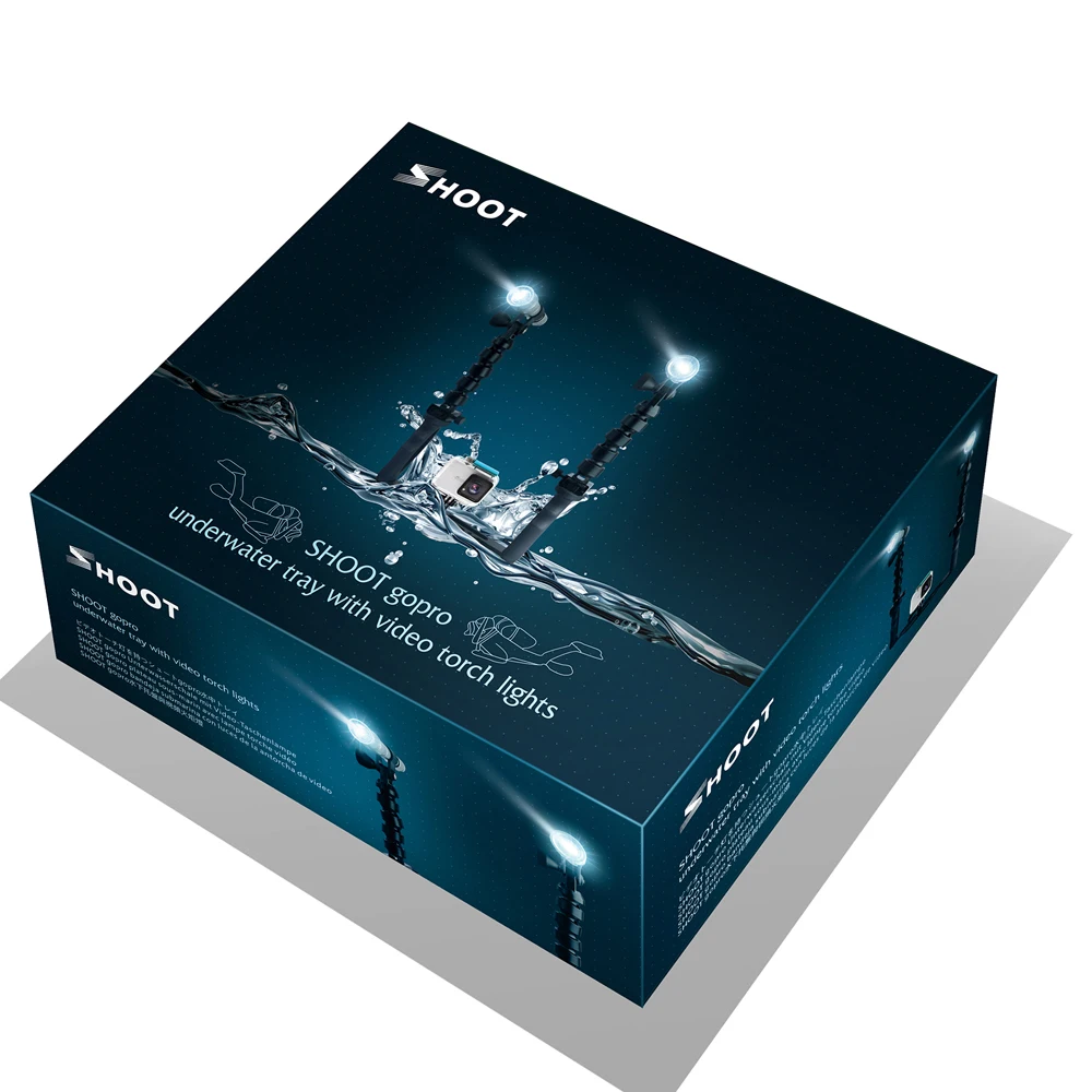 Водонепроницаемые фонарики с двумя ручками для дайвинга аксессуары экшн камеры