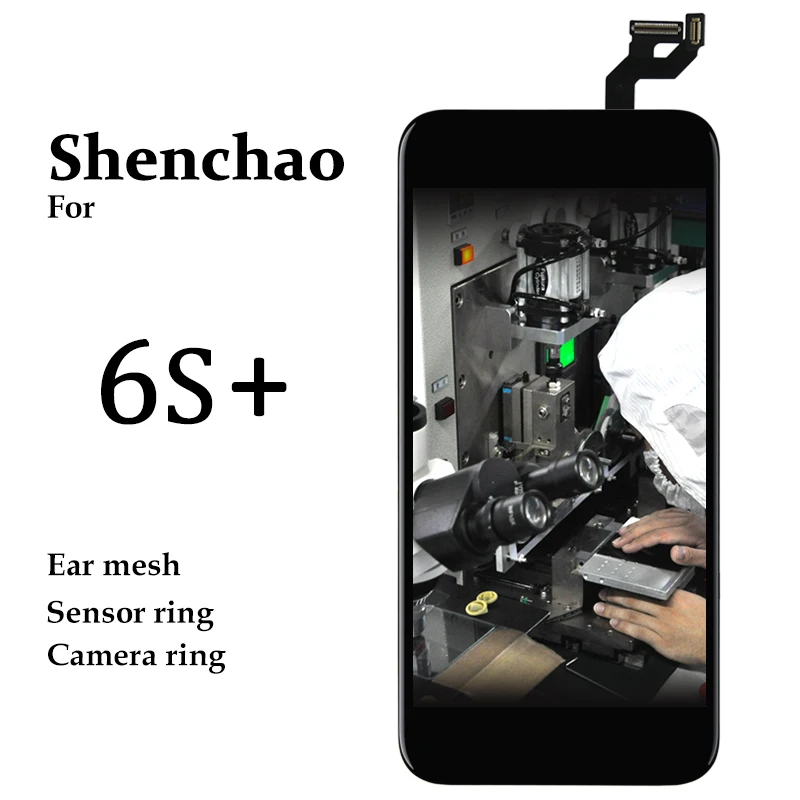 5 шт. сменный ЖК дисплей Pantalla для iPhone 6S Plus без битых пикселей '' черно белый