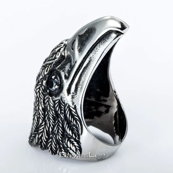 Уникальный подарок орел ястреб рок-н-ролл хип-хоп черный серебряный тон