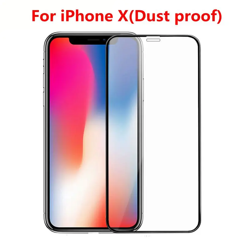 2 шт. пылезащитное закаленное стекло для iPhone X iphone 11 3D полное покрытие экрана