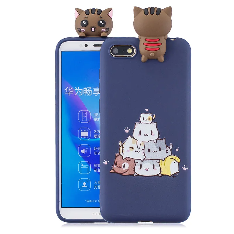 F Чехол для телефона huawei Honor 7A, чехол для huawei Honor 7A, 7 A, DUA-L22 чехол s, 5,45 дюймов, мультяшная 3D кукла, мягкий силиконовый чехол из ТПУ для женщин - Цвет: F