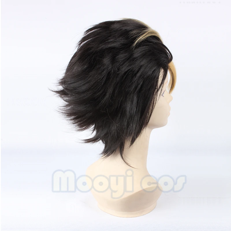 Haikyuu! Парик для косплея Nishinoya Yuu 30 см короткие прямые термостойкие синтетические