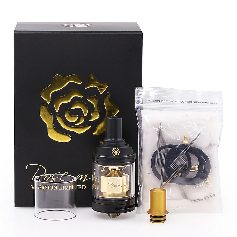 Аутентичный Fumytech rose MTL RTA tank GOLD EDITION многоразовый распылитель 3 5 мл 24 мм POM