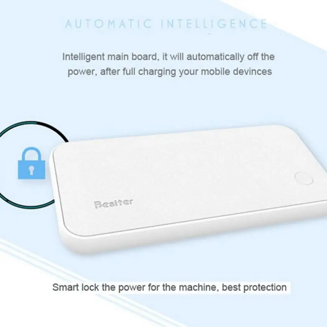 Мода портативный большой емкости двойной USB ручной выход мощность DC 5V 1A банк 70%