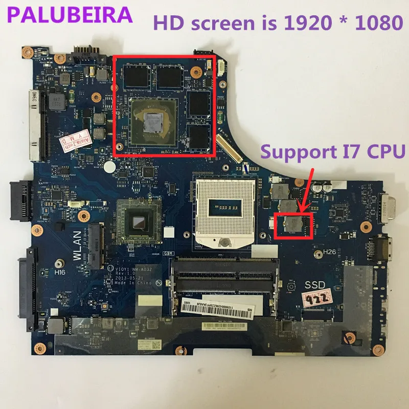 Палуба HD экран 1920*1080 REV:1.0 материнская плата ноутбука Y510P для Lenovo NM-A032 GT750 Тест на.