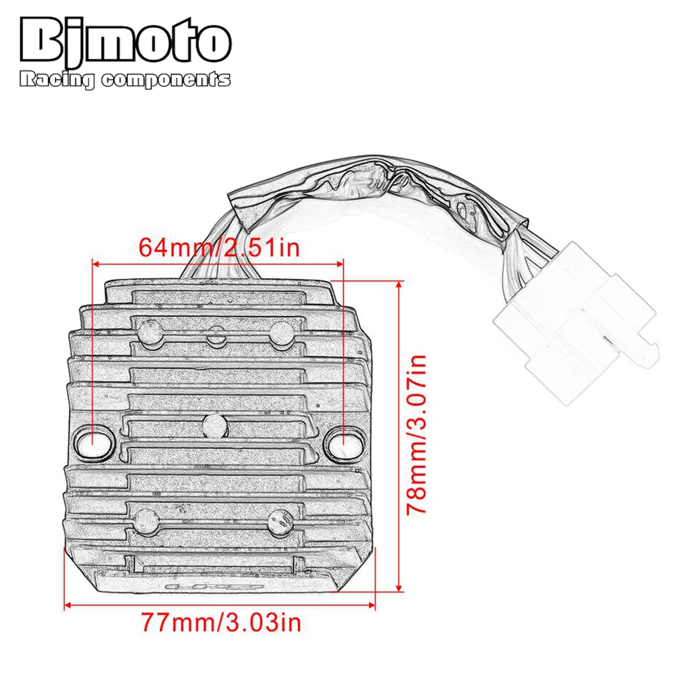 BJMOTO мотоцикл 12V регулятор напряжения Выпрямитель Для Polaris Phoenix 200 2005 2017 Sawtooth 2006 2007