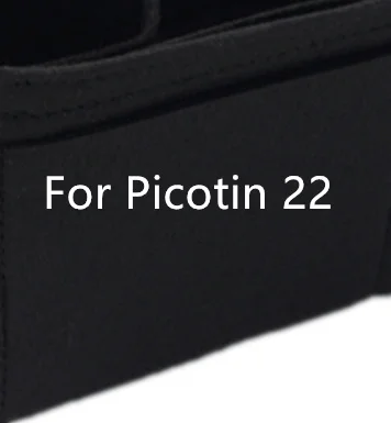 Подходит для H Picotin 18 22 26 вставных сумок Органайзер ковш для макияжа Роскошная сумочка портативная Косметическая основа формирователь для женщин Сумочка - Цвет: 3008 picotin BK 22