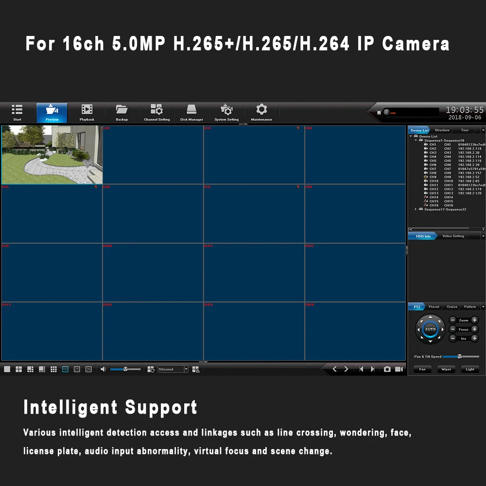 16CH 5MP 1HDD NVR H.265 +/H.265/H.264 CCTV UHD DVR сетевой видеорегистратор Onvif 2 6 IP камера 1 SATA P2P Cloud