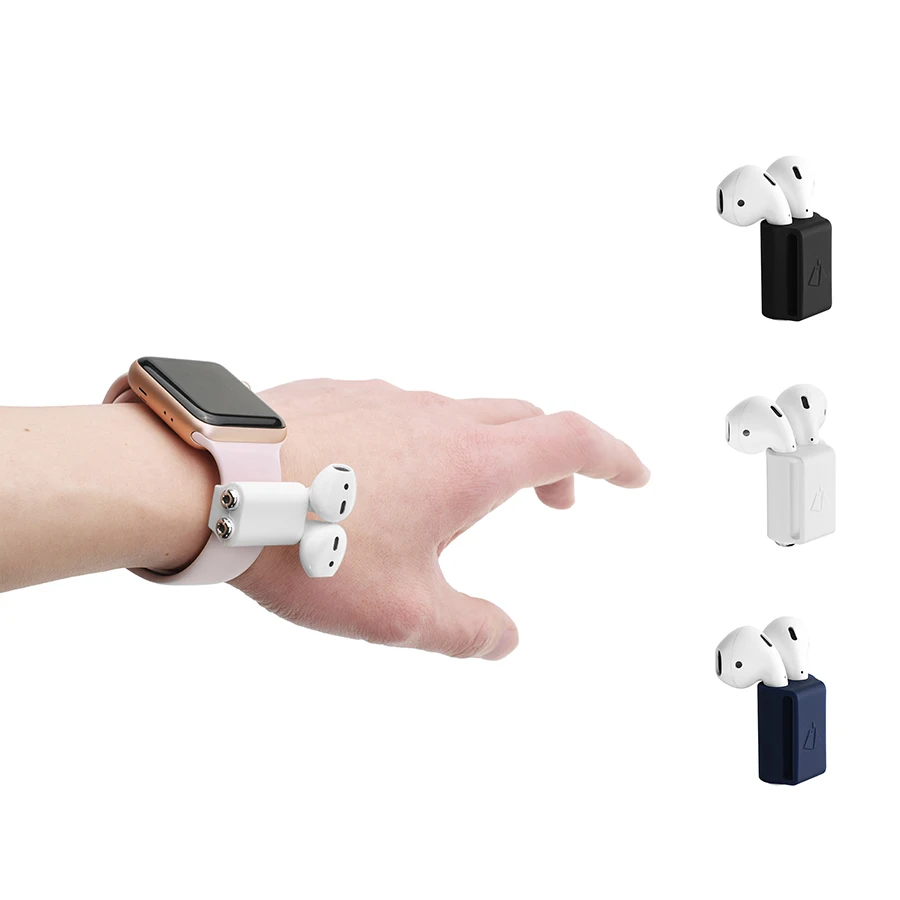 HAOBA не теряющийся силиконовый держатель для беспроводных наушников AirPods чехол
