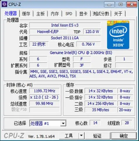 Оригинальный процессор Intel E5 V3 версия 2683V3 QEY7 2 0 ГГц с 14 ядрами бесплатная доставка
