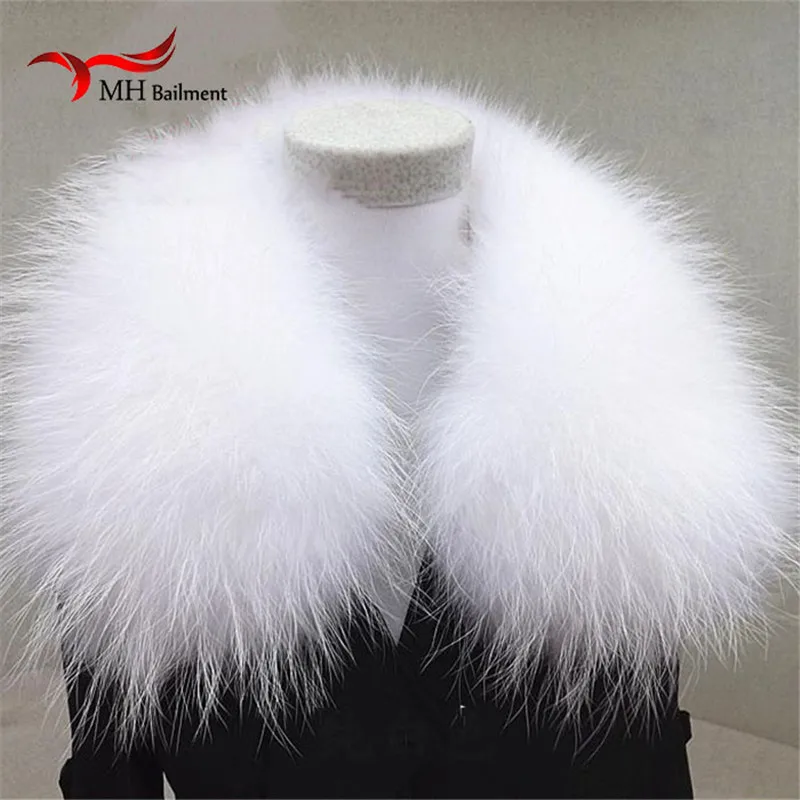 Женский шарф теплый подарок воротники из меха енота для куртки шарфы женские