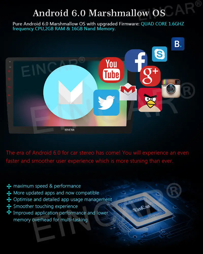 Полный 10 1 дюймов большой емкостный сенсорный экран Android 6 0 2DIN автомобильный gps