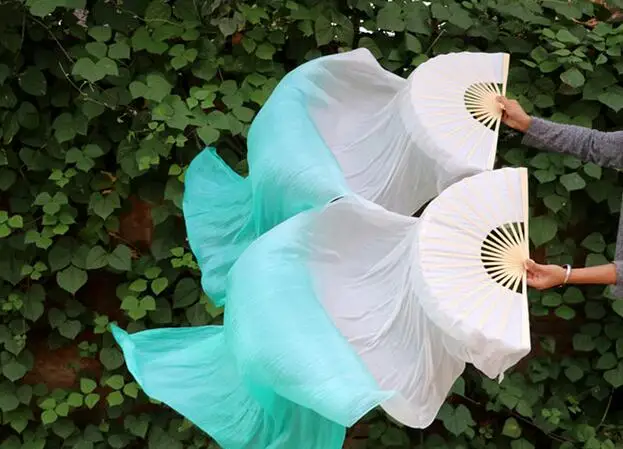 Оптовая продажа веер для танца живота из натурального шелка Фата китайских