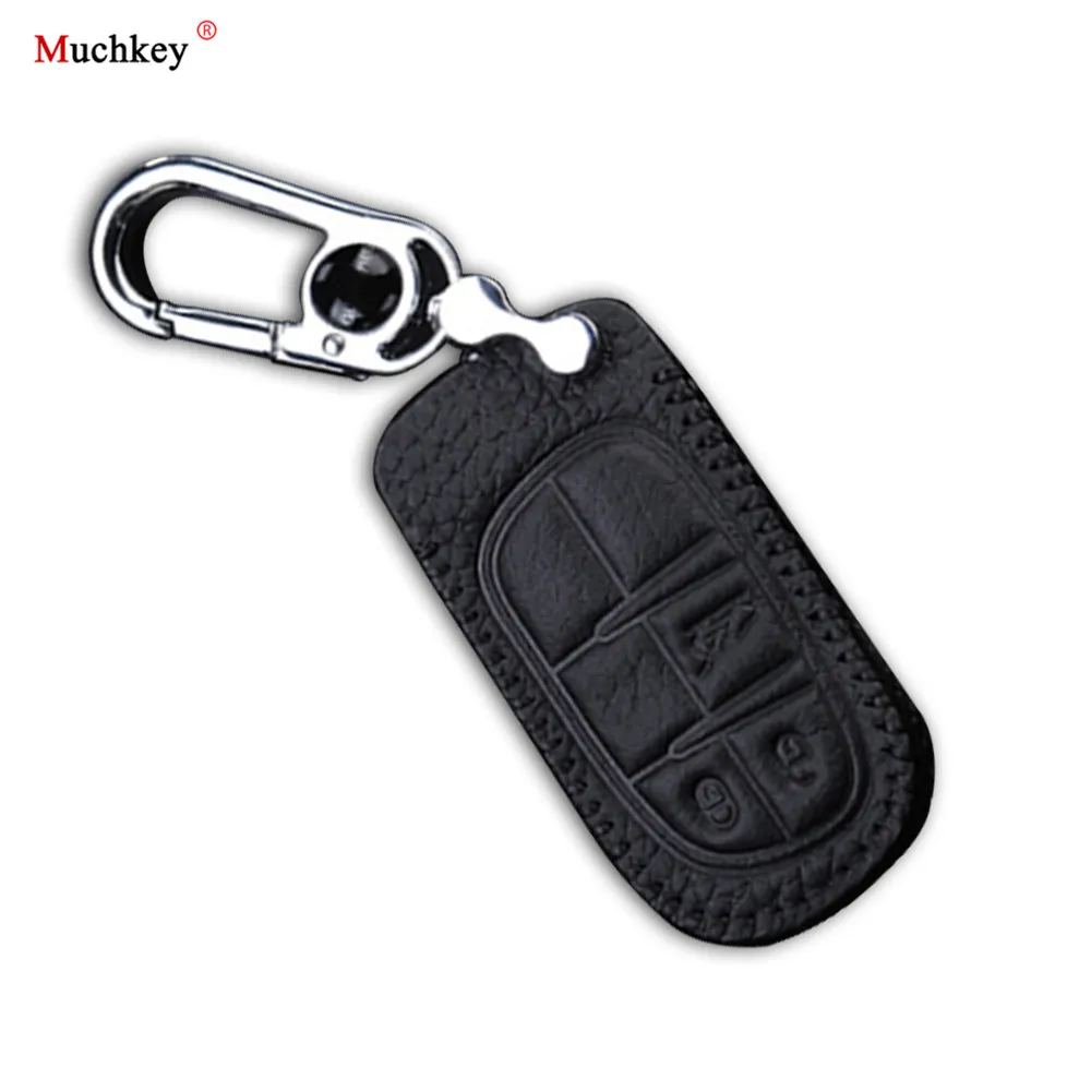 Кожаный чехол для автомобильного ключа JEEP Grand Cherokee Renegade твердая сталь 3 кнопки