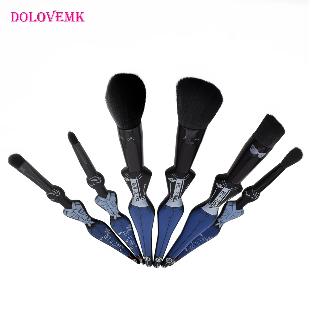 кисти для макияжа Dolomemk 6 шт. девочек набор кистей Pincel Maquiagem косметические с
