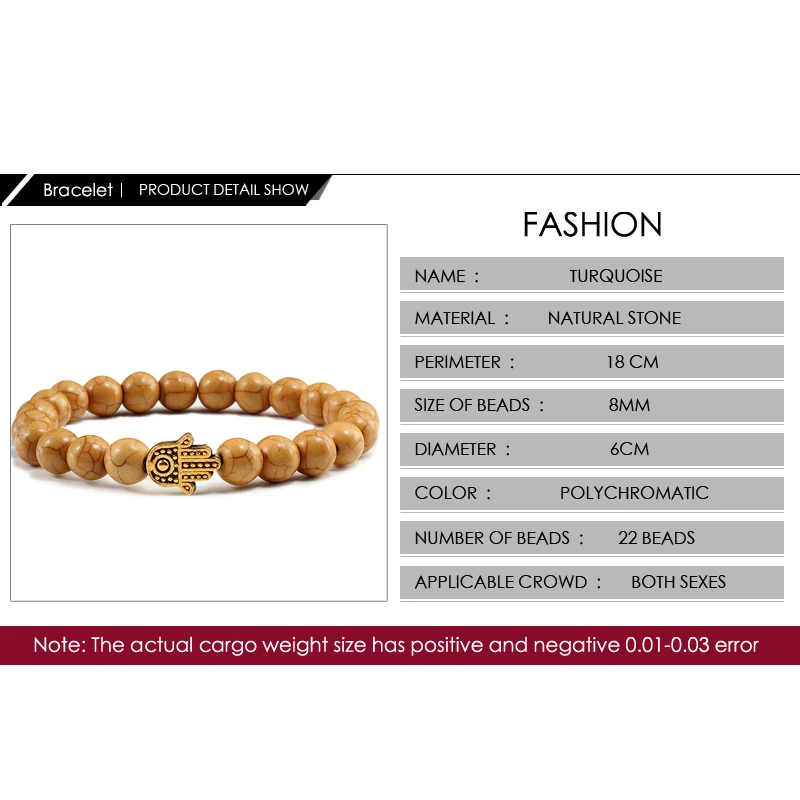 Модные браслеты из золотого сплава ручной работы натурального камня для женщин и