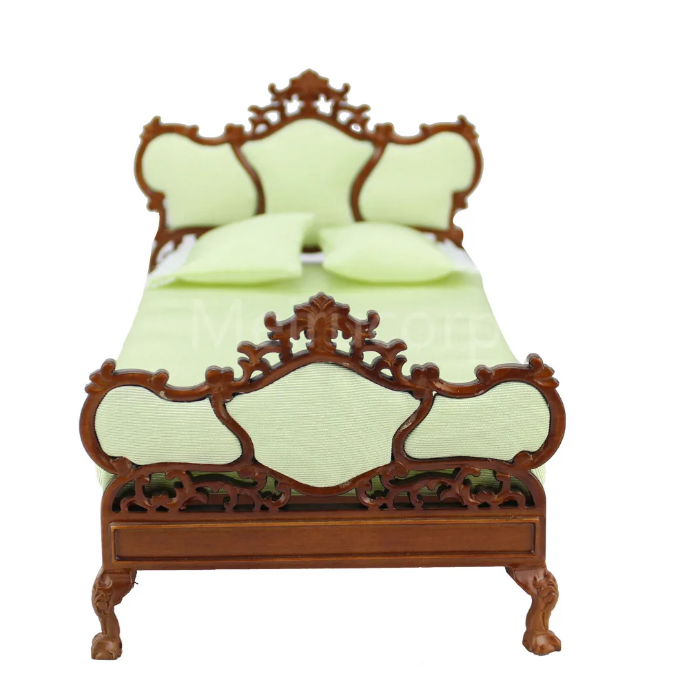 dollshouse furniture 1/12 scale vintage Hand carved Classical bed | Игрушки и хобби