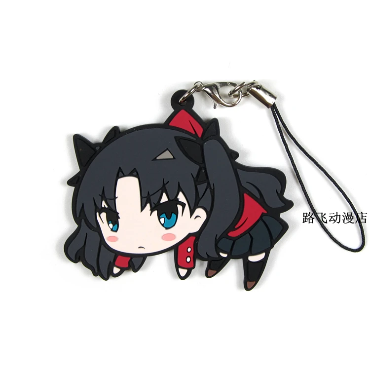 Резиновый брелок Fate/stay Night Lancer Archer Tohsaka Rin экшн-фигурка аниме модель мобильного