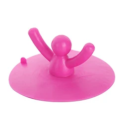 Pink Маленький в форме человека-паука, силиконовые сливные пробки для раковины для ванны, ситечко для кухонной раковины, водостойкий дезодорант для ванной комнаты - Цвет: Pink