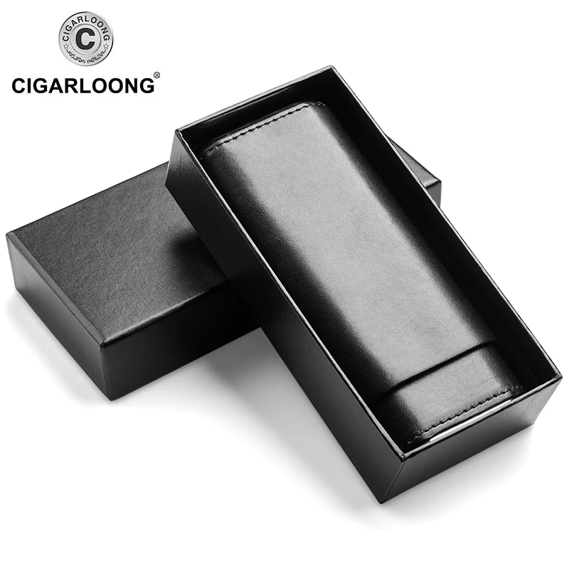 COHIBA дорожный футляр для сигар из кожи и кедра 2 трубки держатель мини Humidor CLH