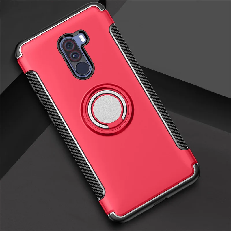 Чехол POCOPhone F1, защитный чехол, полное защитное кольцо, магнитный держатель, ударопрочный ТПУ+ ПК для Xiaomi POCO Phone F 1, чехол, задняя крышка, чехол
