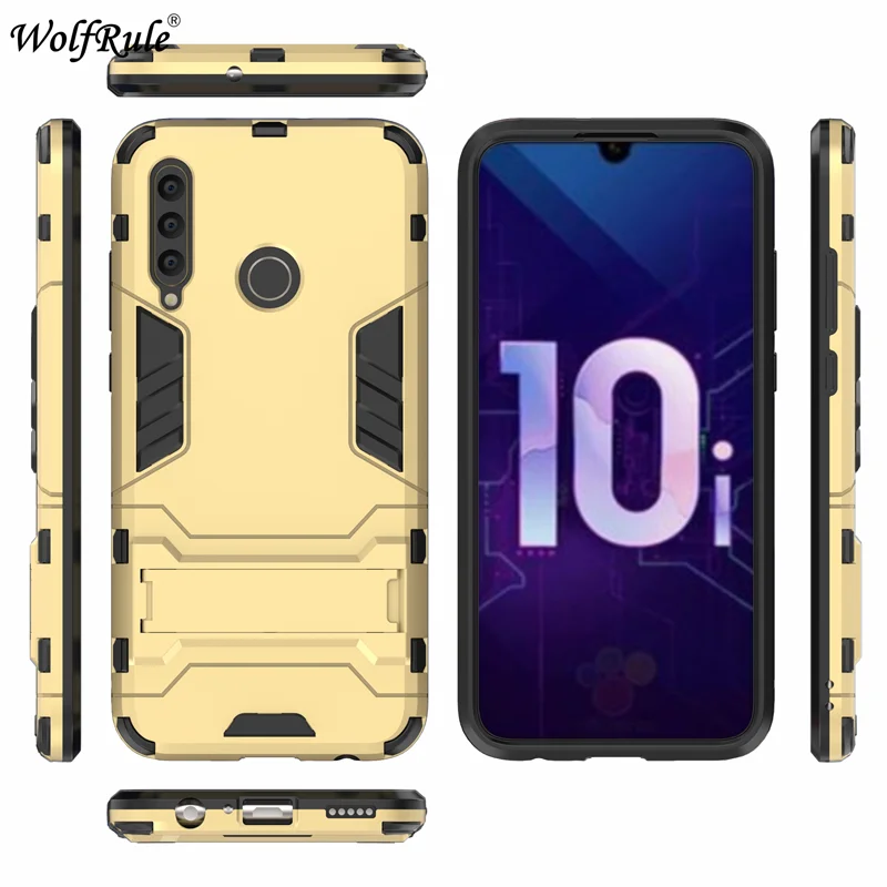 Gold Чехол для huawei Honor 10i, чехол 6,21 дюйма, противоударный резиновый силиконовый защитный жесткий чехол для huawei Honor 10i, чехол для Honor 10i HRY-LX1T - Цвет: Gold