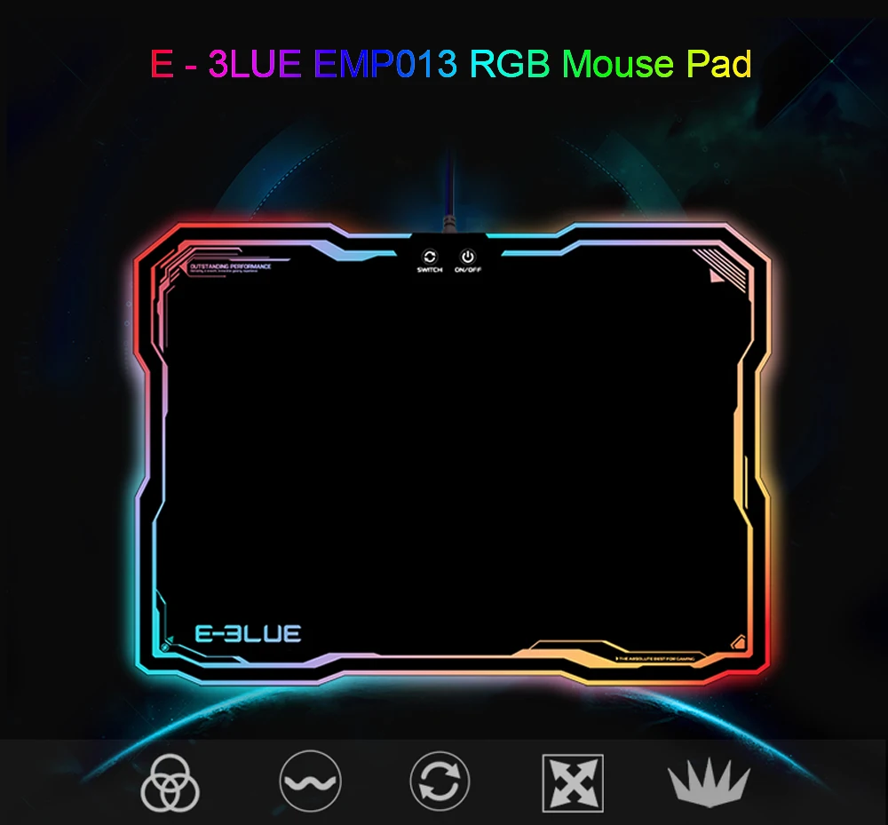 E-3LUE EMP013 Мышь Pad с RGB подсветкой для игр | Компьютеры и офис