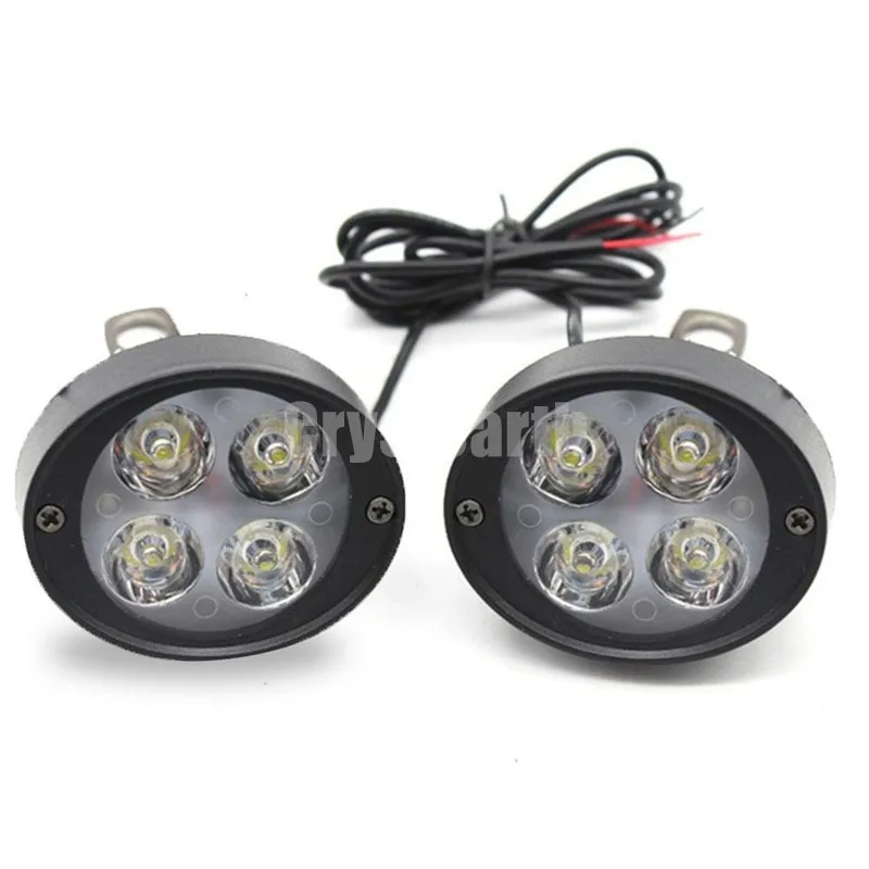 4 шт./компл. 4LED Белый мотоциклетный светильник для мотоцикла Точечный DRL вождения
