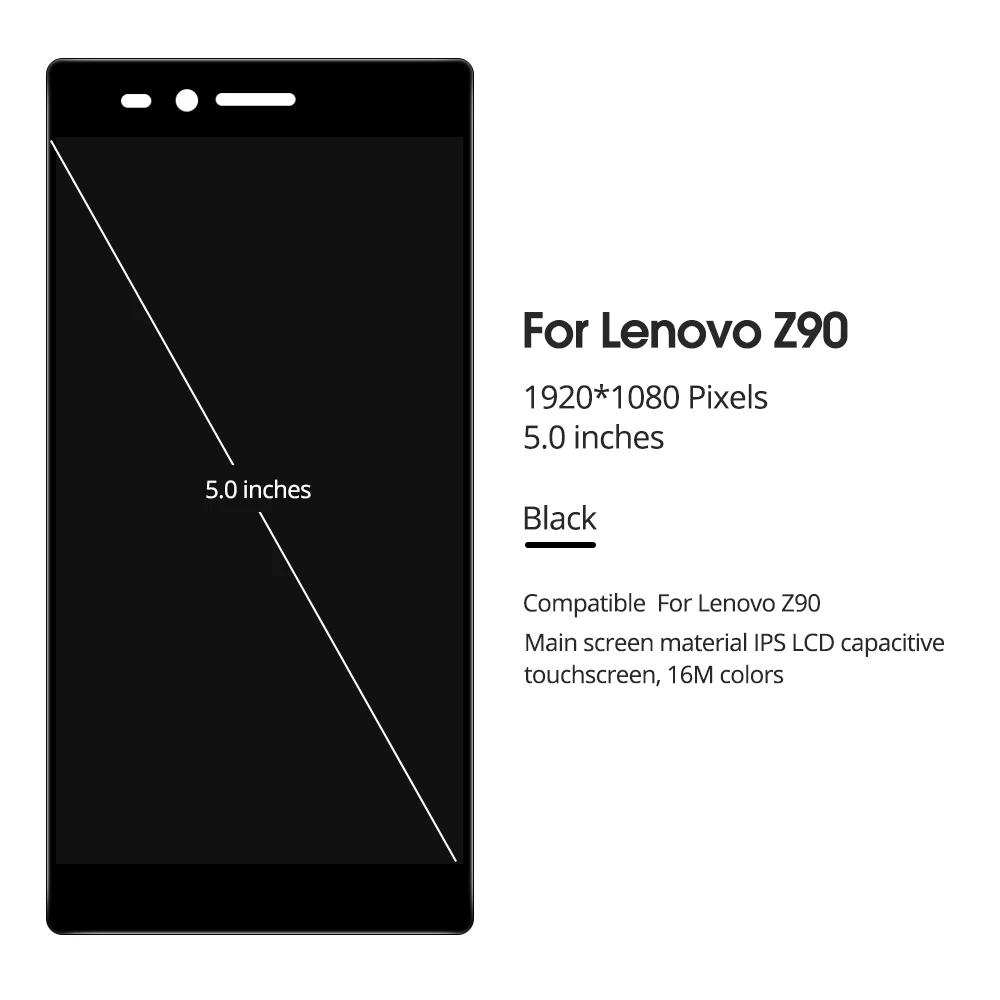 ЖК дисплей для Lenovo Vibe shot Z90 сменный сенсорный экран 5 0 дюйма 100% оригинал z90a40|Экраны