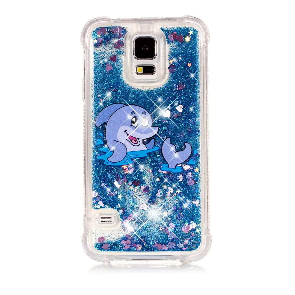 Чехол для Samsung galaxy S5 S6 S6edge S7 S7edge S8 S9 S9Plus чехол из ТПУ с динамическим песком зыбучим