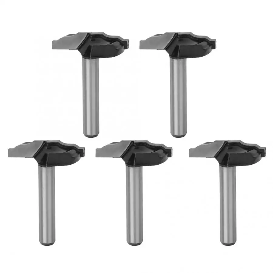 5pcs 1/4" Shank Door Frame Route Bit Woodworking Tenon Milling Cutter Kit Machine Tools | Инструменты