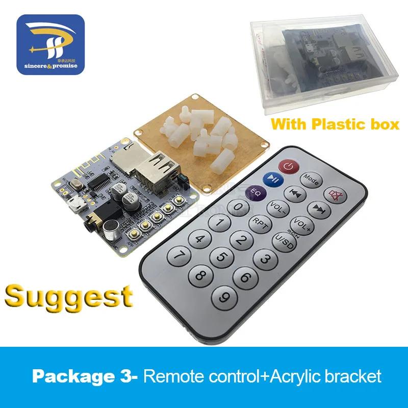 Фото Плата аудиоресивера V5.0 V4.2 с USB-разъемом для TF-карты, декодирование воспроизведения, Предварительный Выход 5 В, беспроводной стерео музыкальный модуль №2
