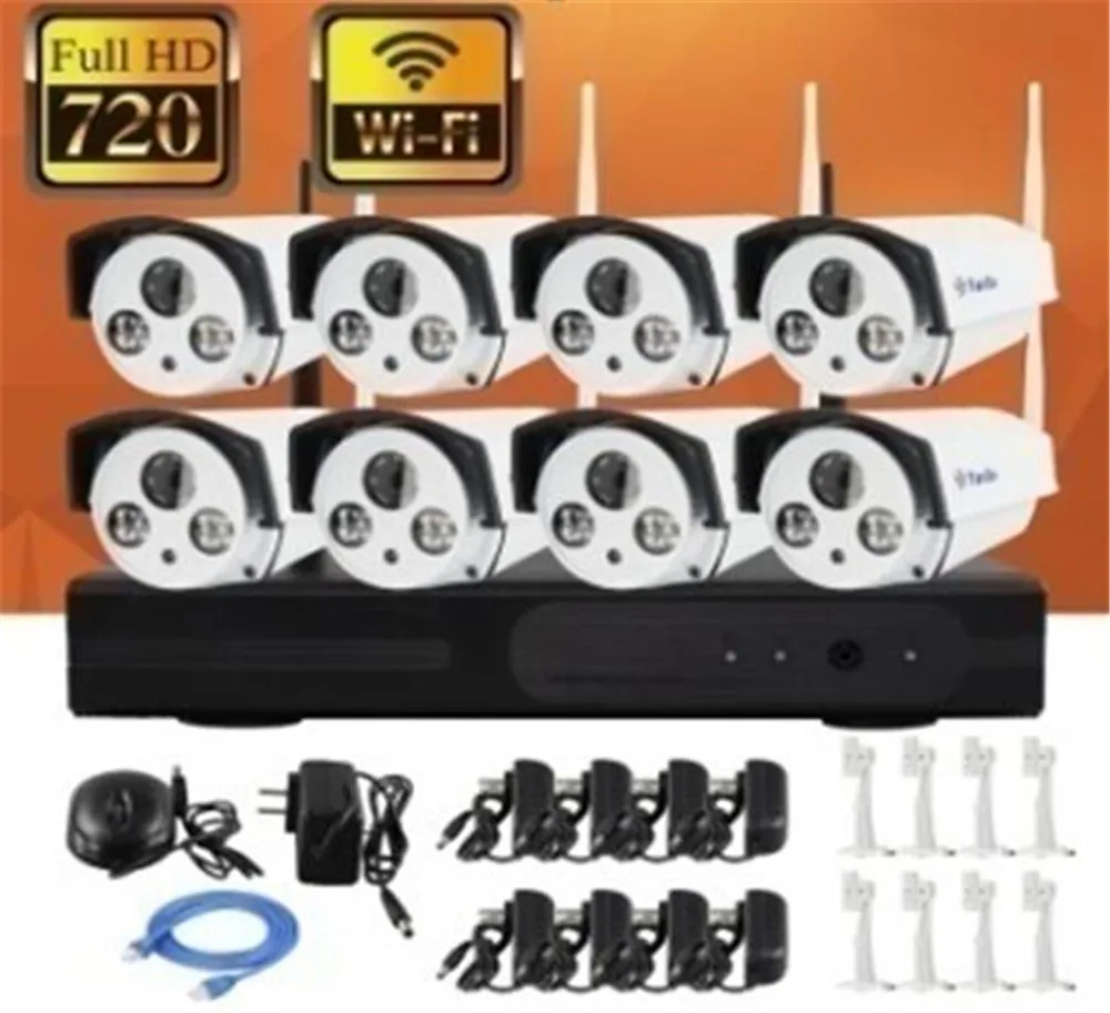 

720p 8CH Wireless WIFI IP Camera NVR Kit