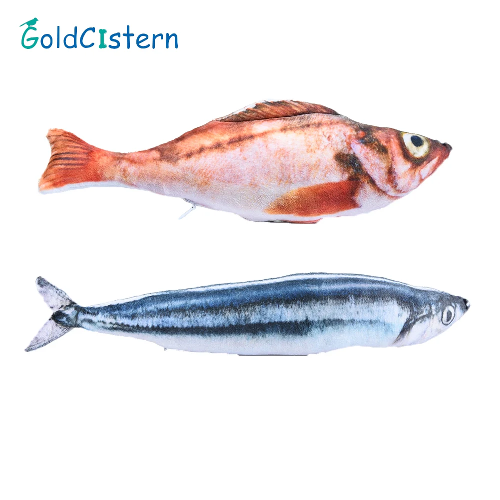 1 шт. рыба кошка игрушка для кусания 2 Цвета моделирование Sauryfish Форма питомец