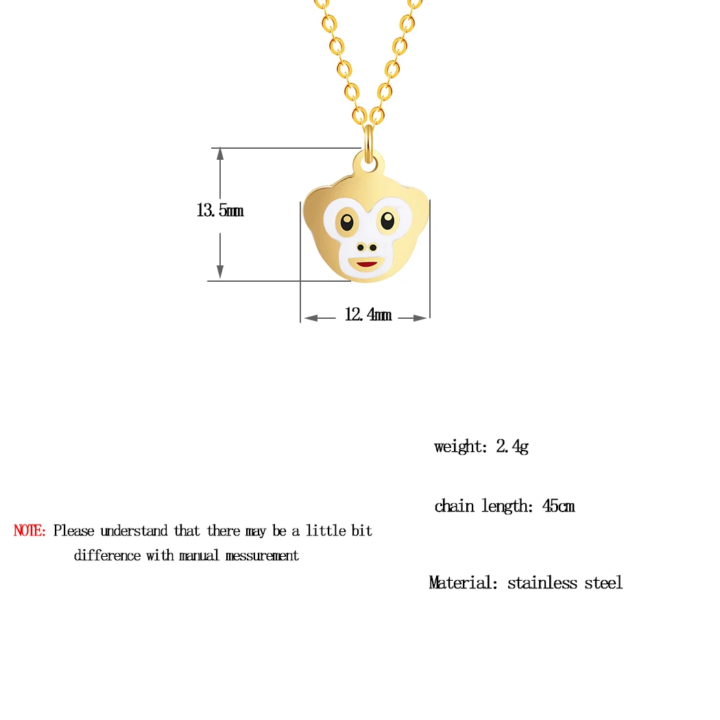Cxwind Китайский 12 животных зодиак кулон обезьяна ожерелье чокер для женщин цепь