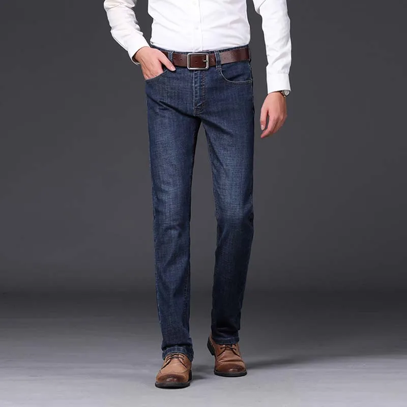 Джинсы мужские прямые повседневные брендовые модные штаны из денима брюки