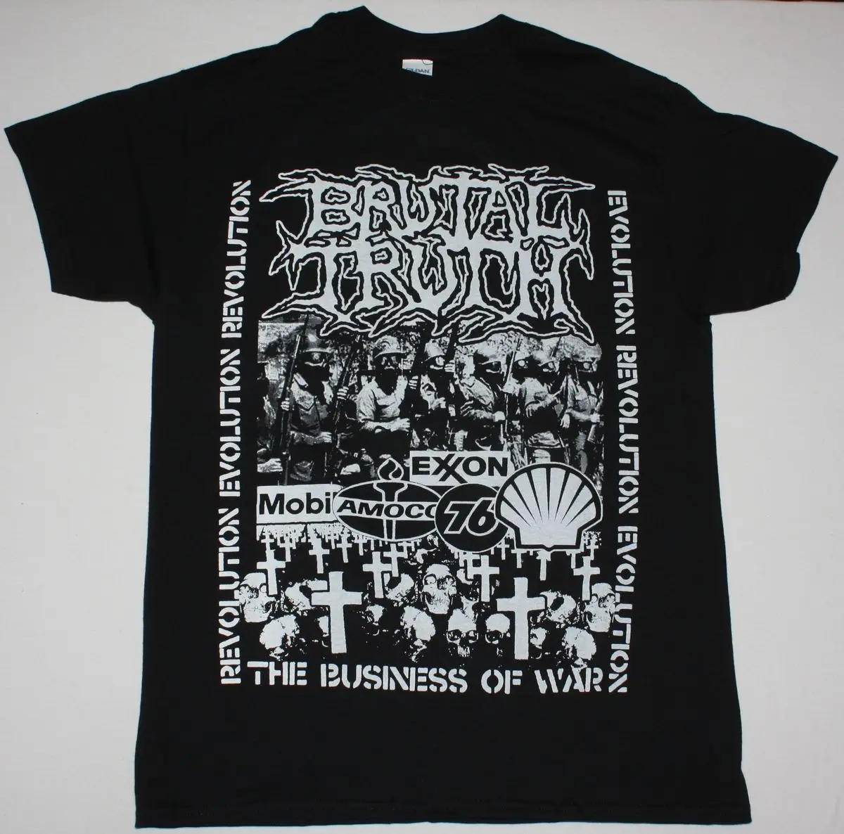 Брутальная истина Эволюция через революцию смерти GRINDCORE Новая Черная футболка