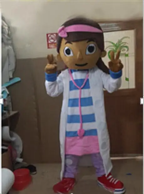 custom made mascot lovely cute smiling Dottie doctor cartoon costumes For Halloween Carnival Party Christmas Adult size | Тематическая