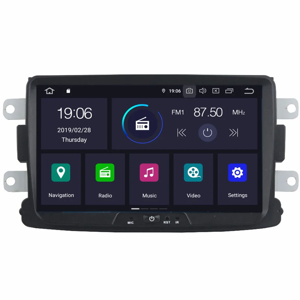 COIKA 8 &quotAndroid 9 0 Система Автомобильный приемник GPS радио для Renault Duster Sandero Logan Lada Dacia